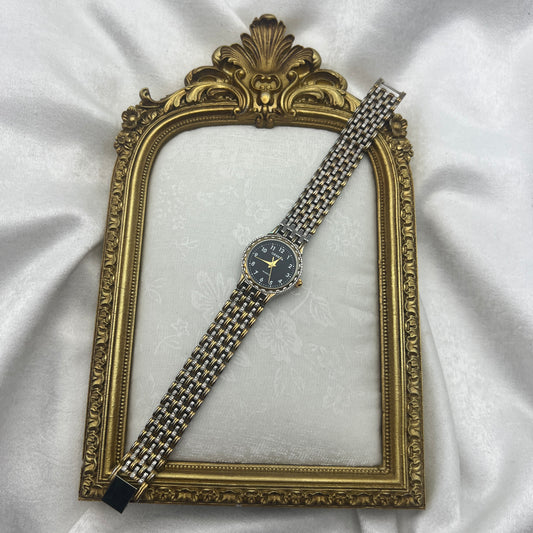 Two-Toned Round Face Watch