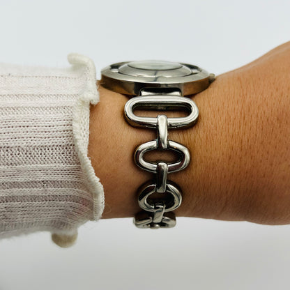 Circle Silver-Toned Watch