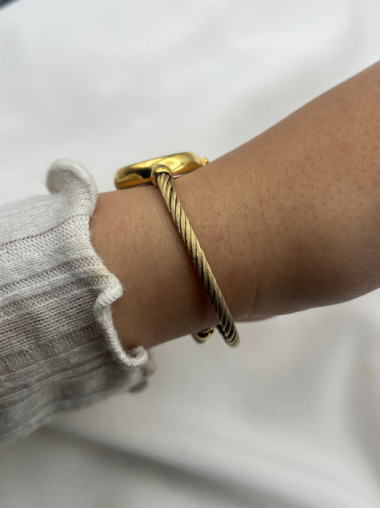 Twisted Cable Bangle Watch
