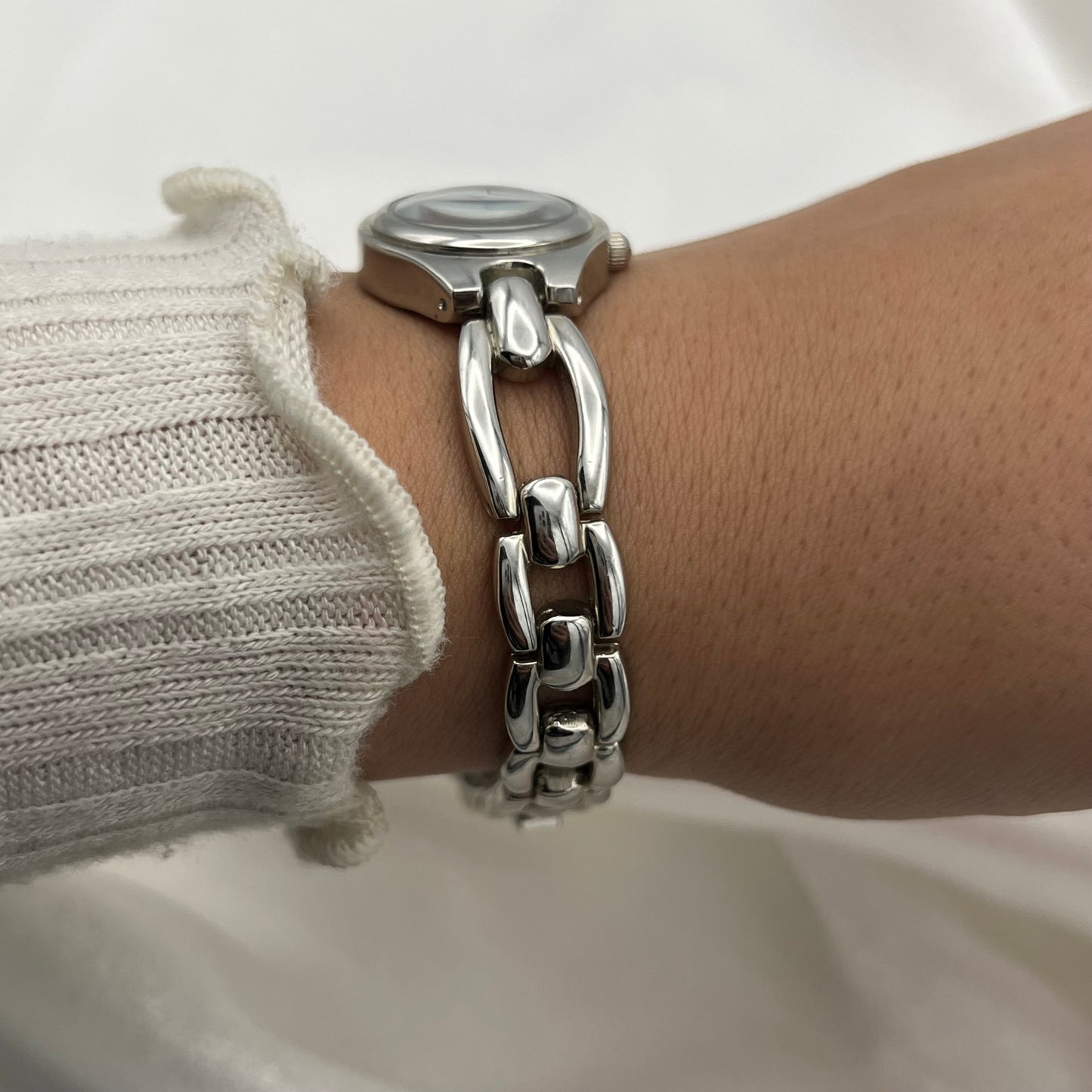 Silver-Toned Butterfly Watch