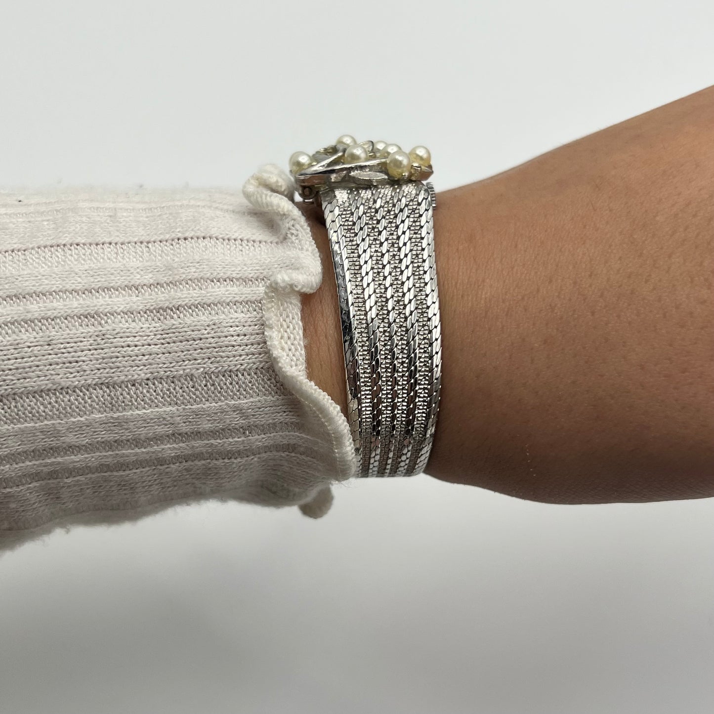 RARE Pilgrim 17 Jewels Silver-Toned Peek-a-boo Watch