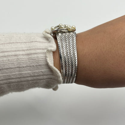 RARE Pilgrim 17 Jewels Silver-Toned Peek-a-boo Watch