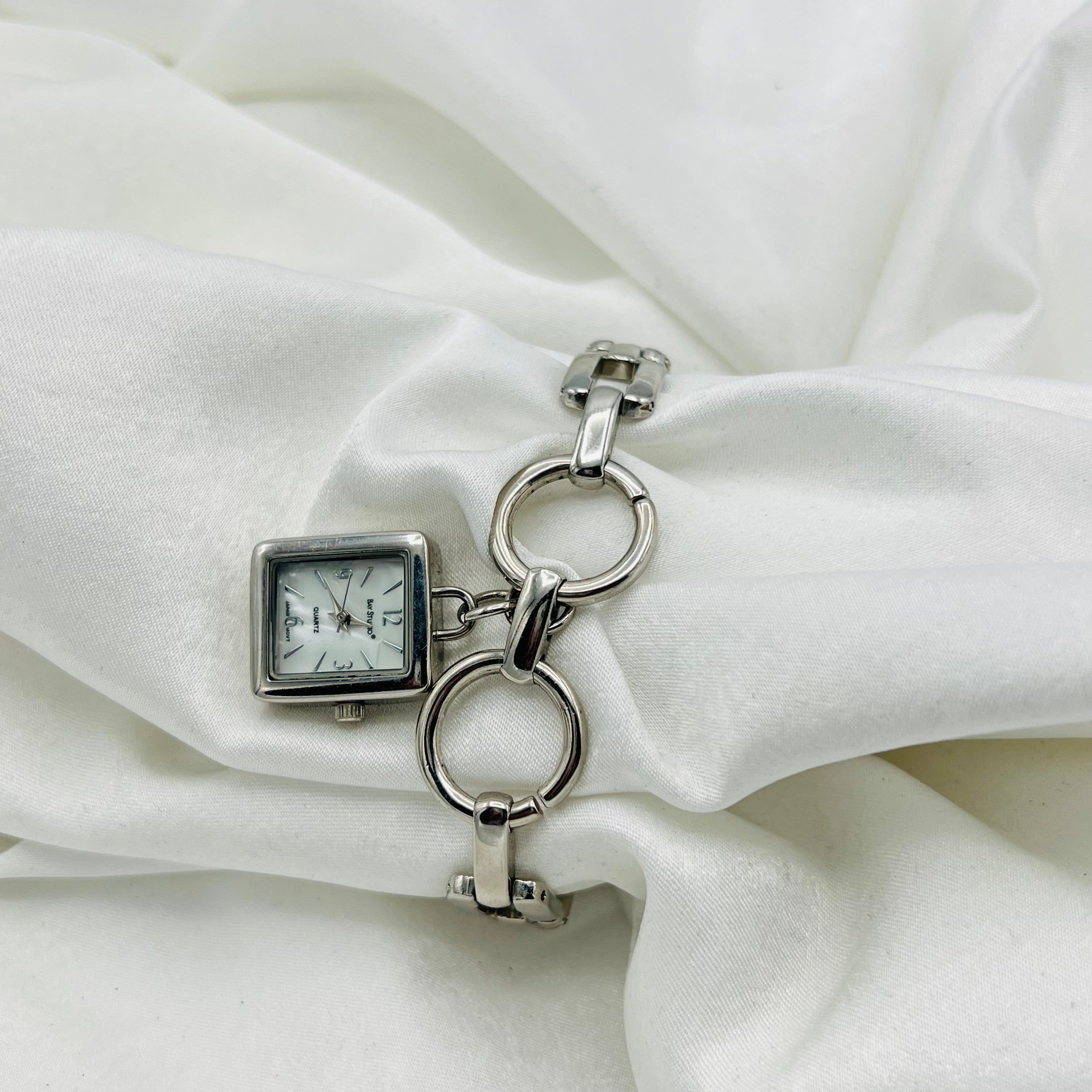 🩶 Silver-Toned Charm Watch