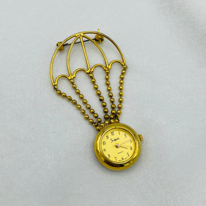 Hot Air Balloon Watch Brooch