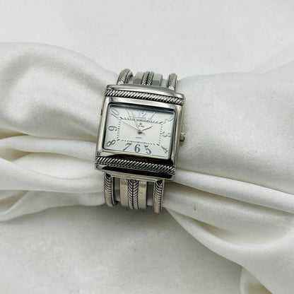 Silver-Toned Cuff Watch