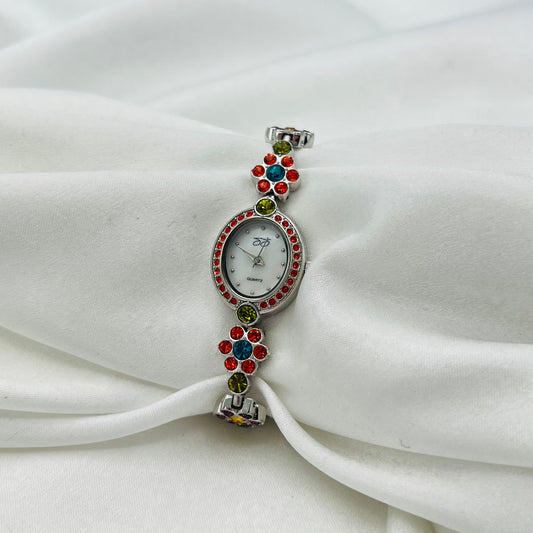 Colorful Flower Watch