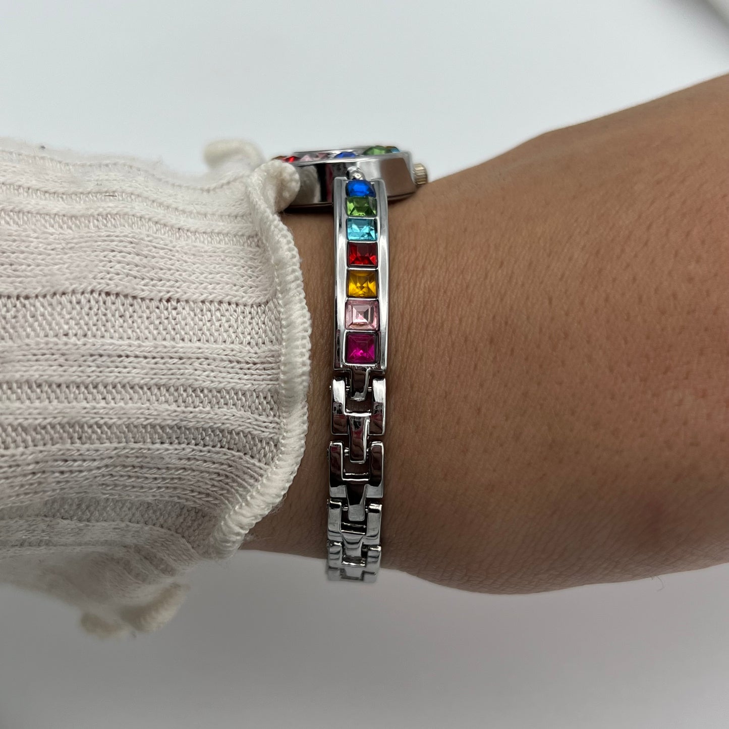 Silver-Toned Bejeweled Watches