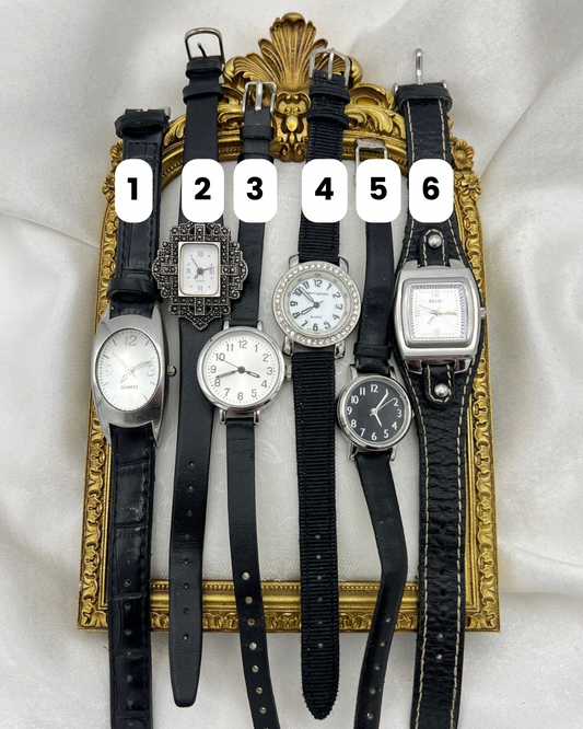 Black Leather Watches