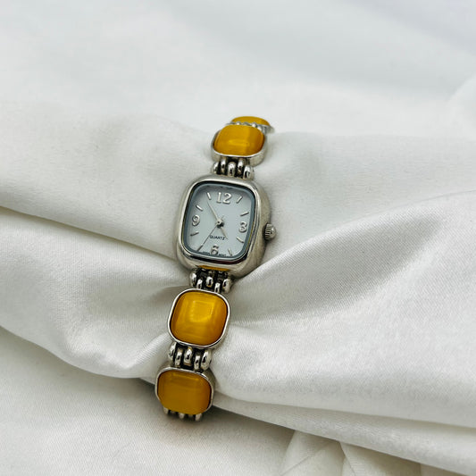 Orange Gemstone Watch