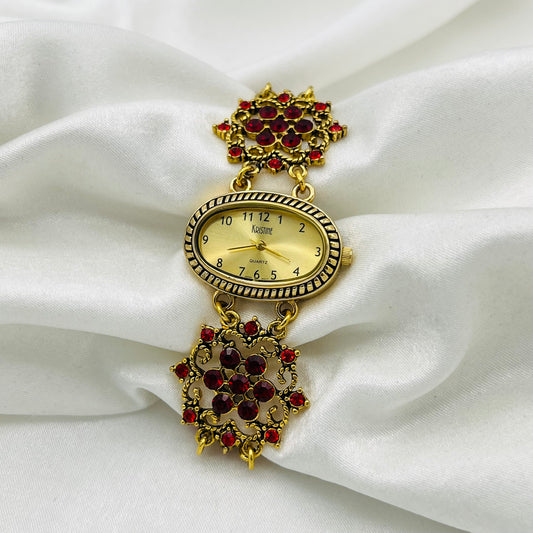 Intricate Red Detailed Watch