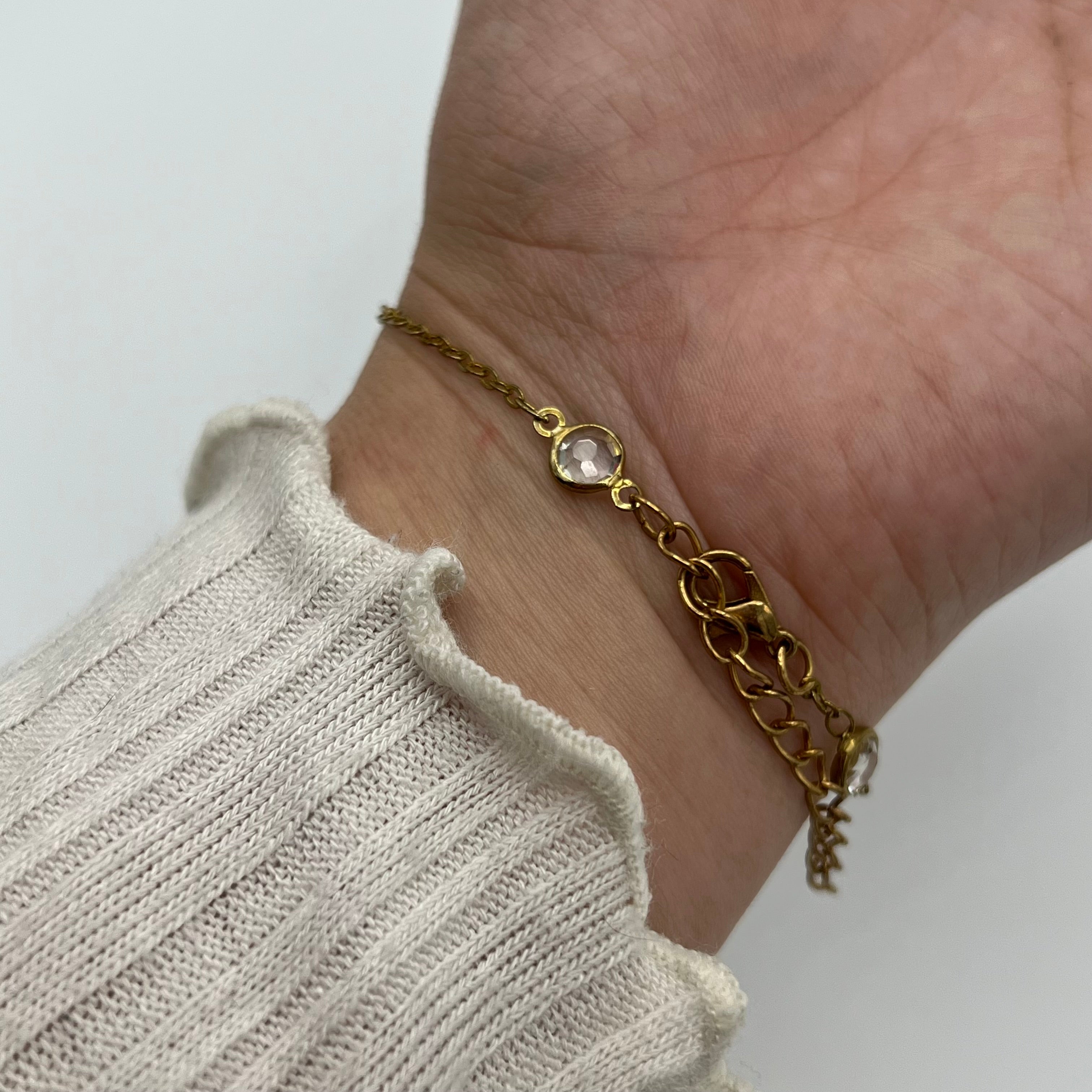 ✨ Gold-Toned Crystal Bracelet