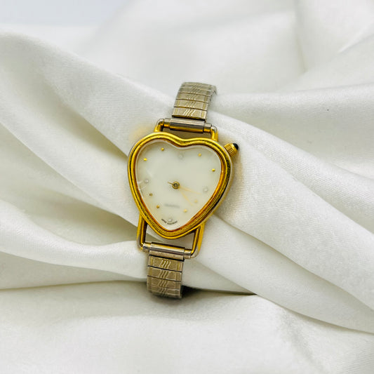 Stretchy Heart Dial Watch