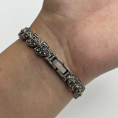Art Deco Heart Strap Watch