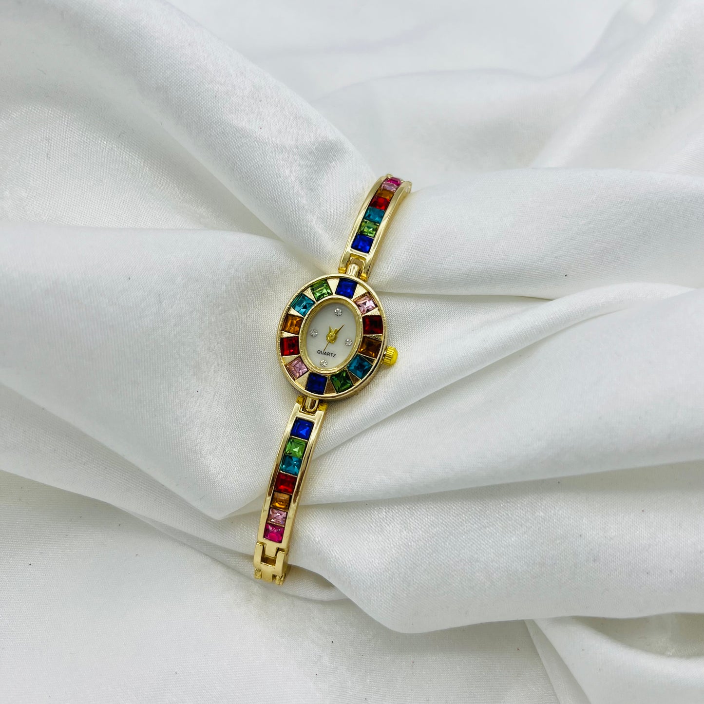 Gold Bejeweled Watch