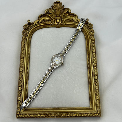 Dainty Two-Toned Diamanté Watch
