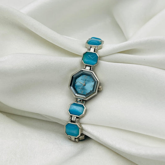Aqua Blue Gemstone Watch