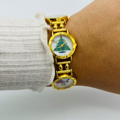 🎄🎅 Gold-Toned Holiday Watch