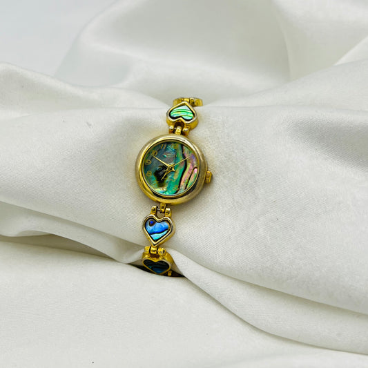 Abalone Heart Strap Watch