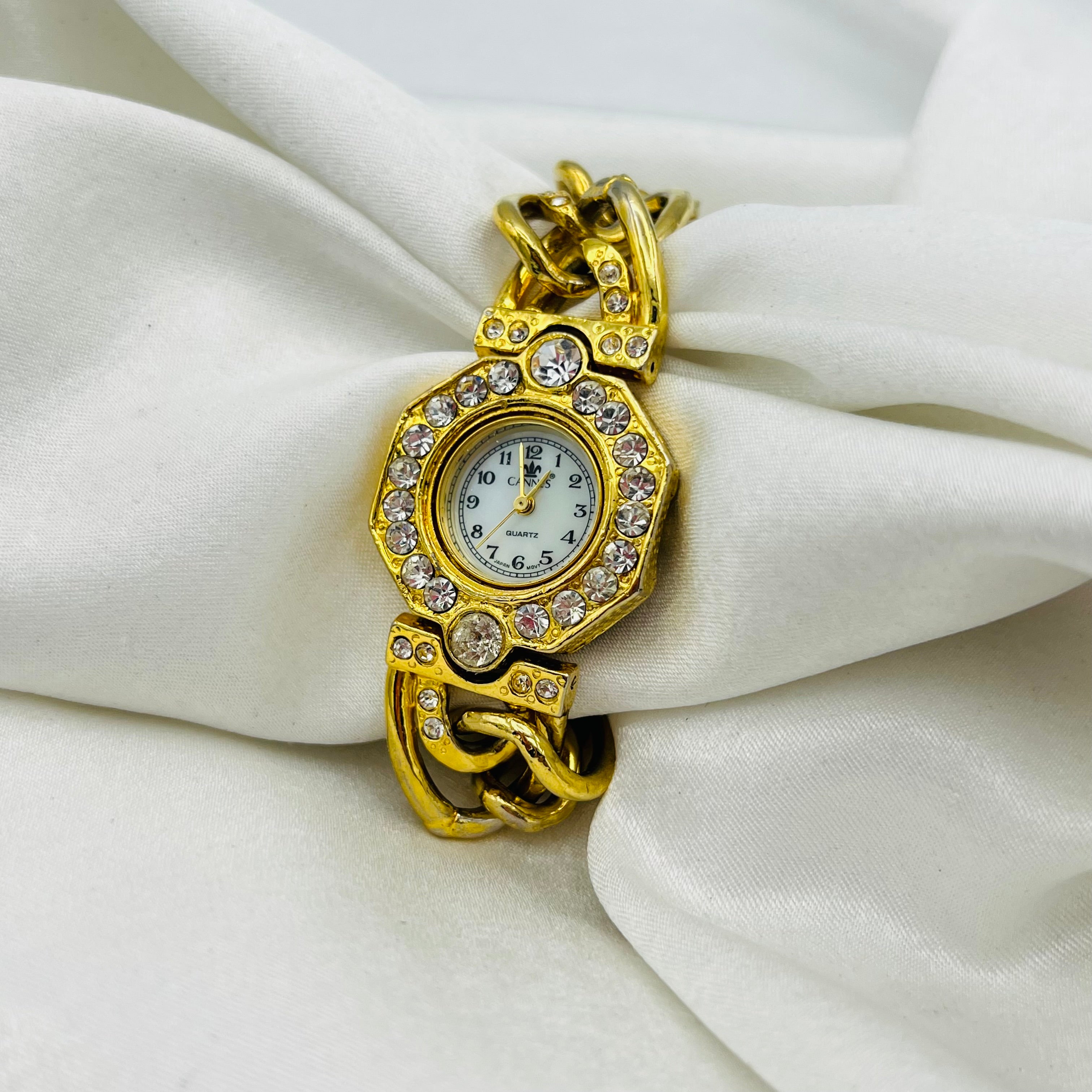 ✨ Gold-Toned Diamanté Watch