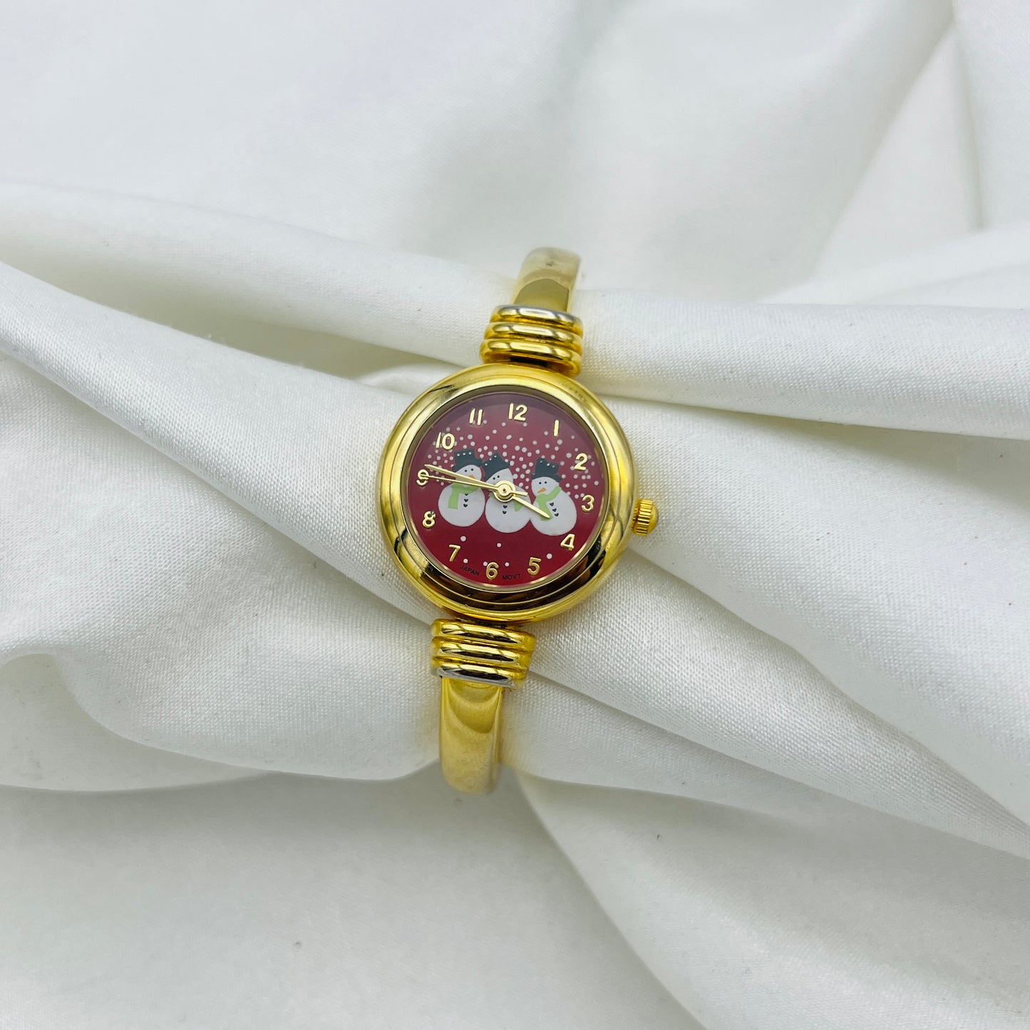 Three Snowman Bangle Watch