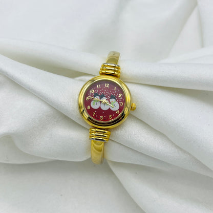 Three Snowman Bangle Watch