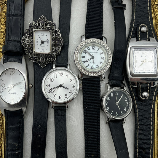 Black Leather Watches