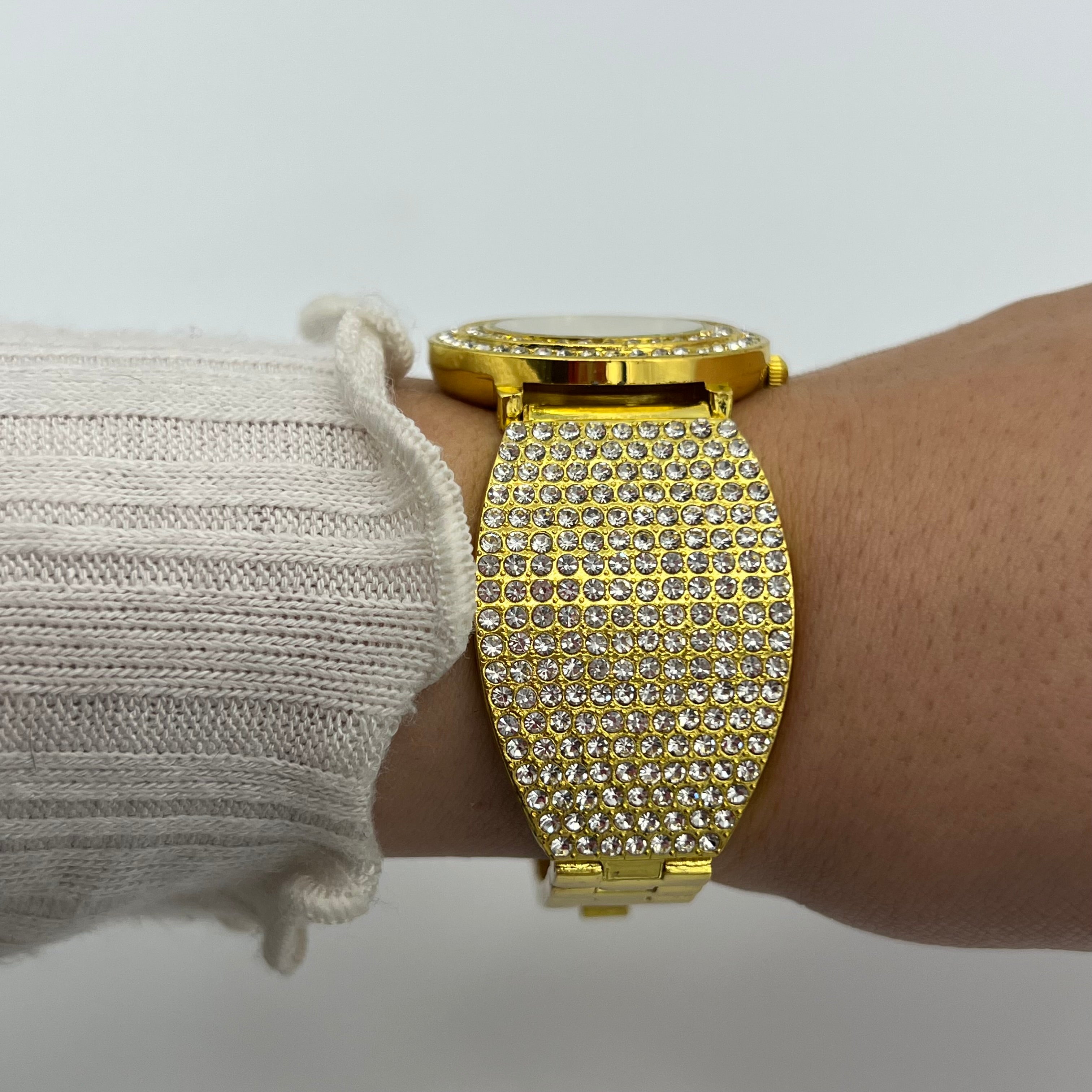 ✨💎 Diamanté Gold-Toned Watch