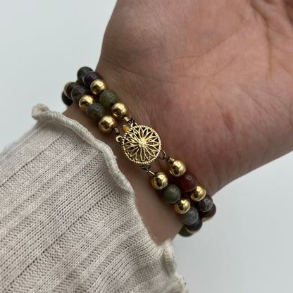 Gold-Toned Stone Watch