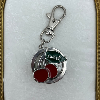 Cherry Peak-a-boo Keychain Watch