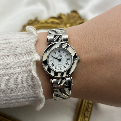 Chic Zebra Bangle Watch