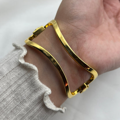 Chic Gold-Tone Bangle Watch
