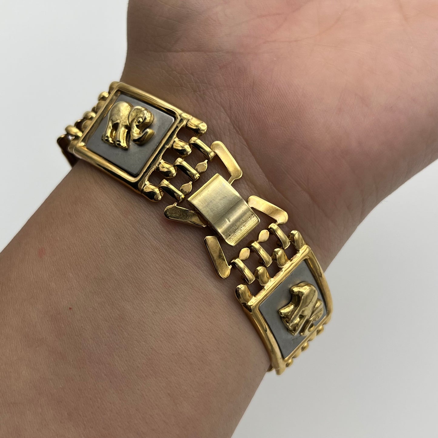 Two-Toned Elephant Bracelet