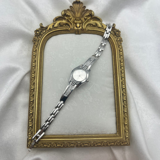 Diamanté Accents Silver Tone Watch