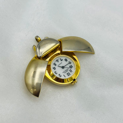 Gold-Toned Beetle Watch Pendant