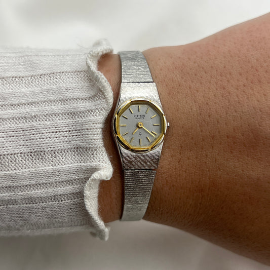 Dainty Two-Toned Citizen Watch
