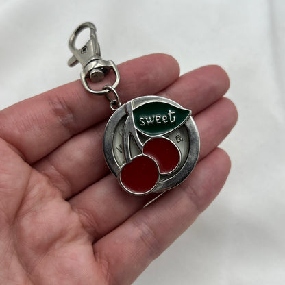 Cherry Peak-a-boo Keychain Watch