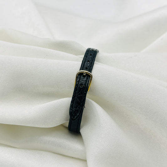 Pulsar Black Leather Watch