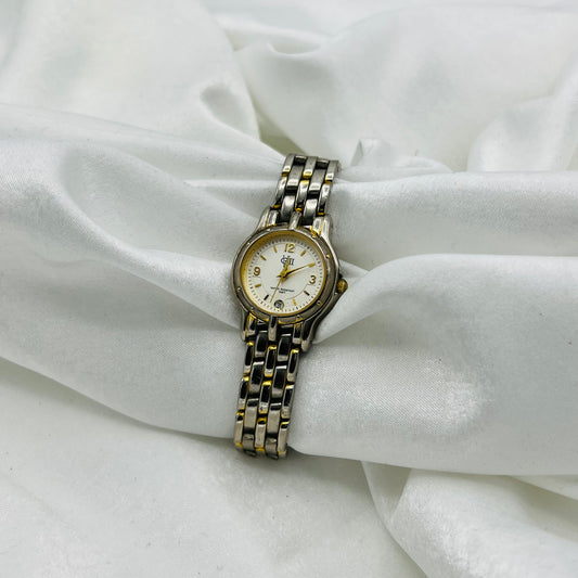Two-Toned Round Face Watch