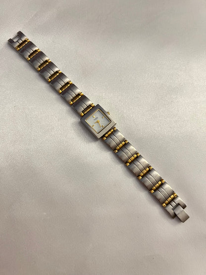 Two-Toned Square Face Watch