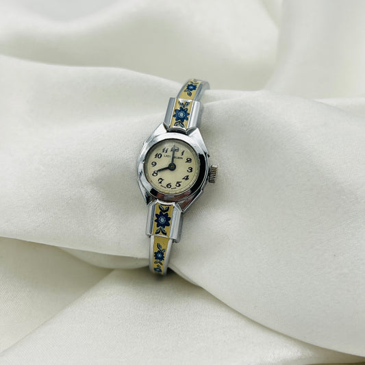RARE Swiss Blue Flowers Watch