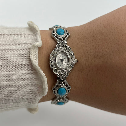 🩵 Turquoise Stone Art Deco Watch