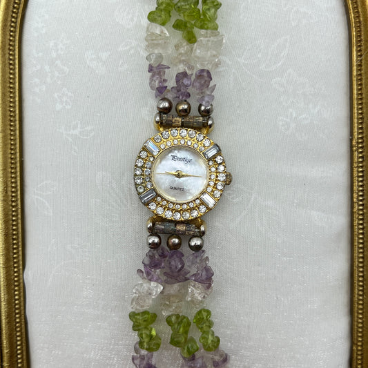 Multi-Strand Diamanté Baguette Watch