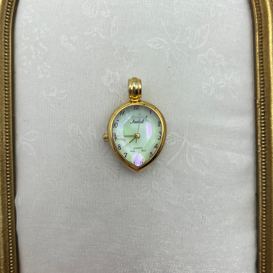 Bezeled Tear Drop Watch Pendant