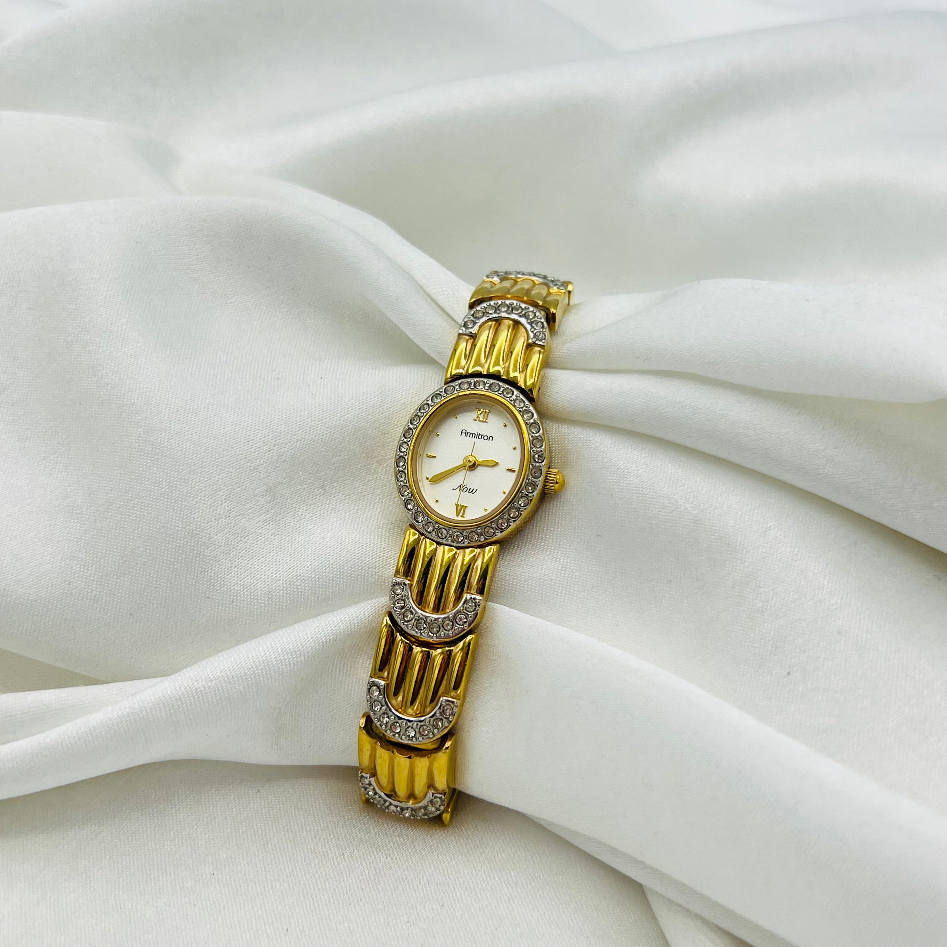 ✨ Gold-Toned Diamanté Watch