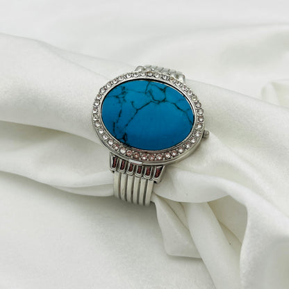 Turquoise Stone Peek-a-Boo Watch