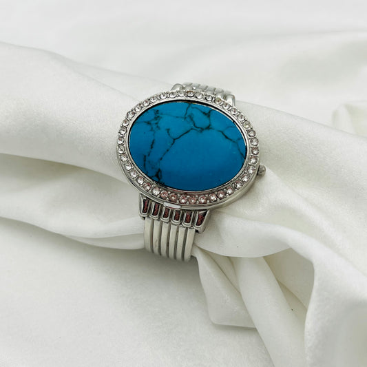 Turquoise Stone Peek-a-Boo Watch