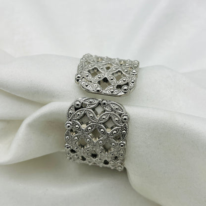 Art Deco Cuff Watch with Black Dial