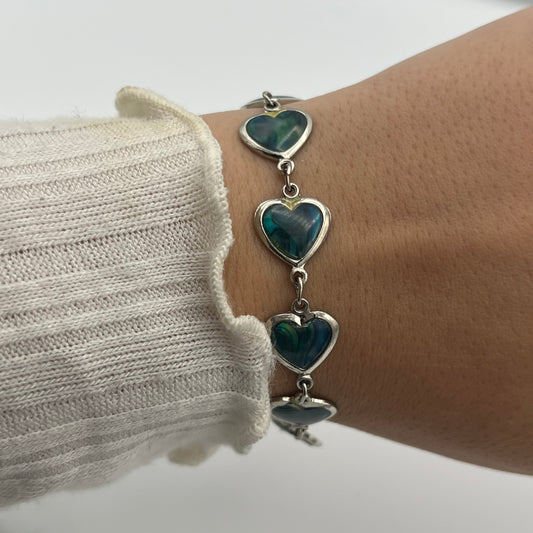 Heart Abalone Bracelet