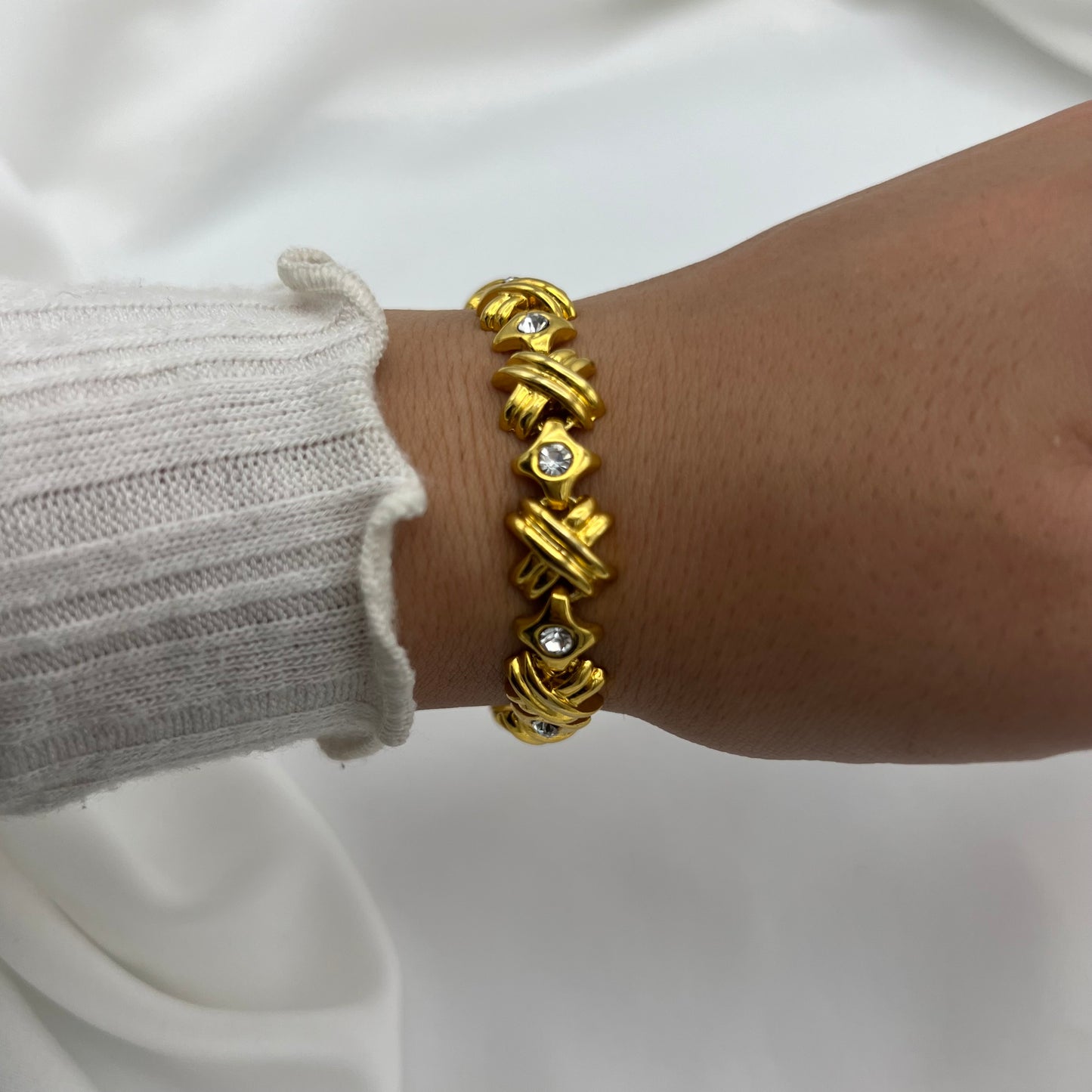 Diamanté Gold-Toned Watch