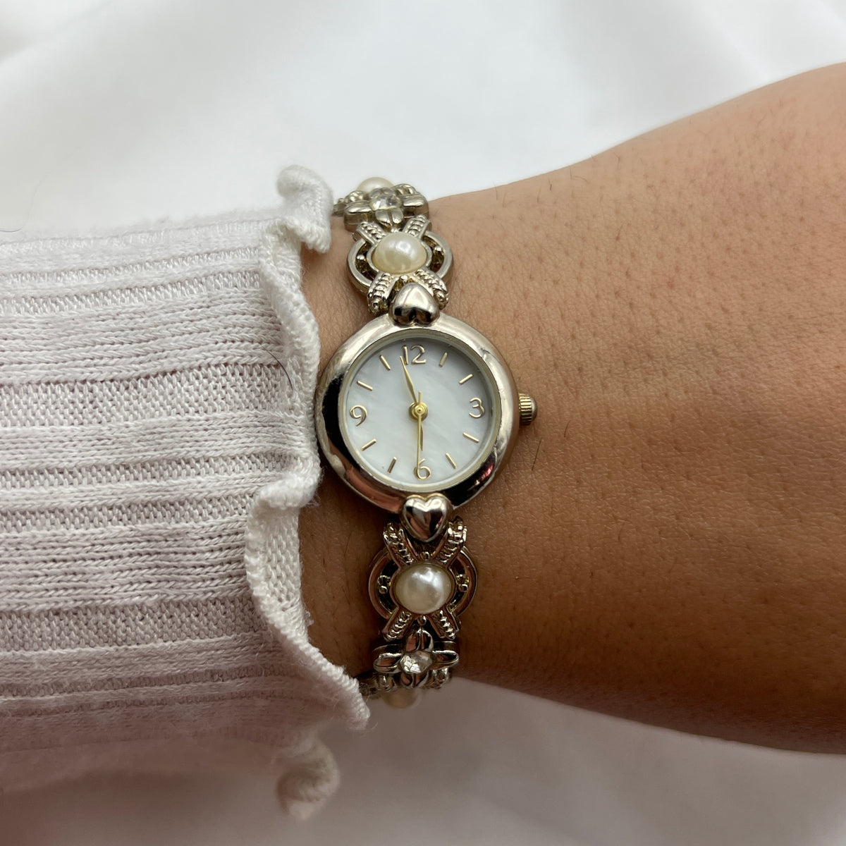 Heart & Pearl Geometric Watch